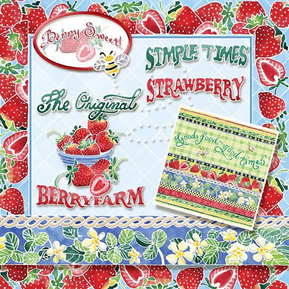 Strawberry clip art recipe cards bee bees retro
