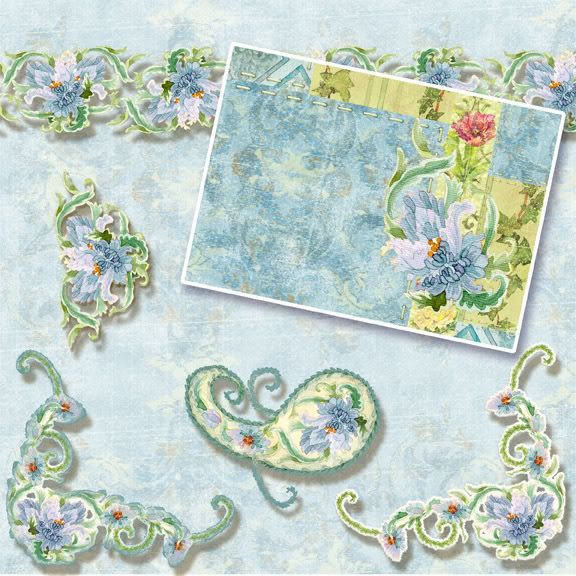 paisley, paisleys, antiqued papers, french wallpaper look, quilting, stitched
