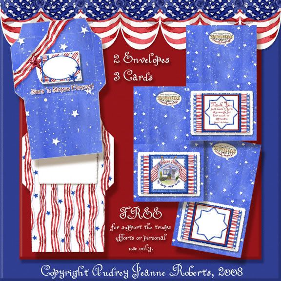 free greeting cards for the troops, stars and stripes