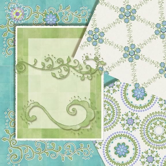 quilted flowers applique style digital clip art paper quilting