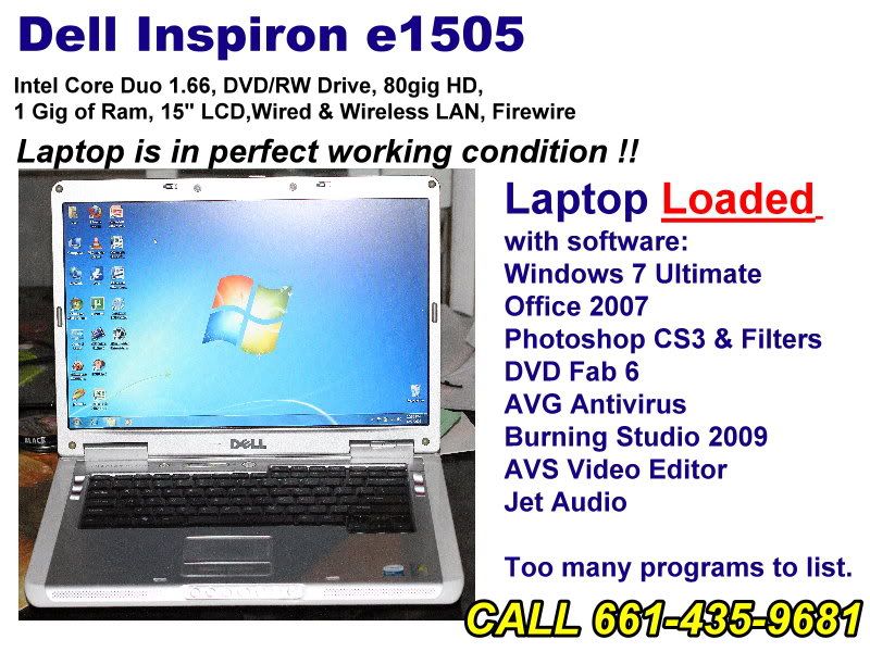 Dell Inspiron e1505 (c) ramos1116 dell laptop for students