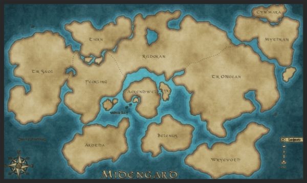 Карта мира Midengard