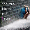 Rain hides my tears.