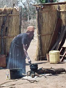 Zambia Woman Cooking
