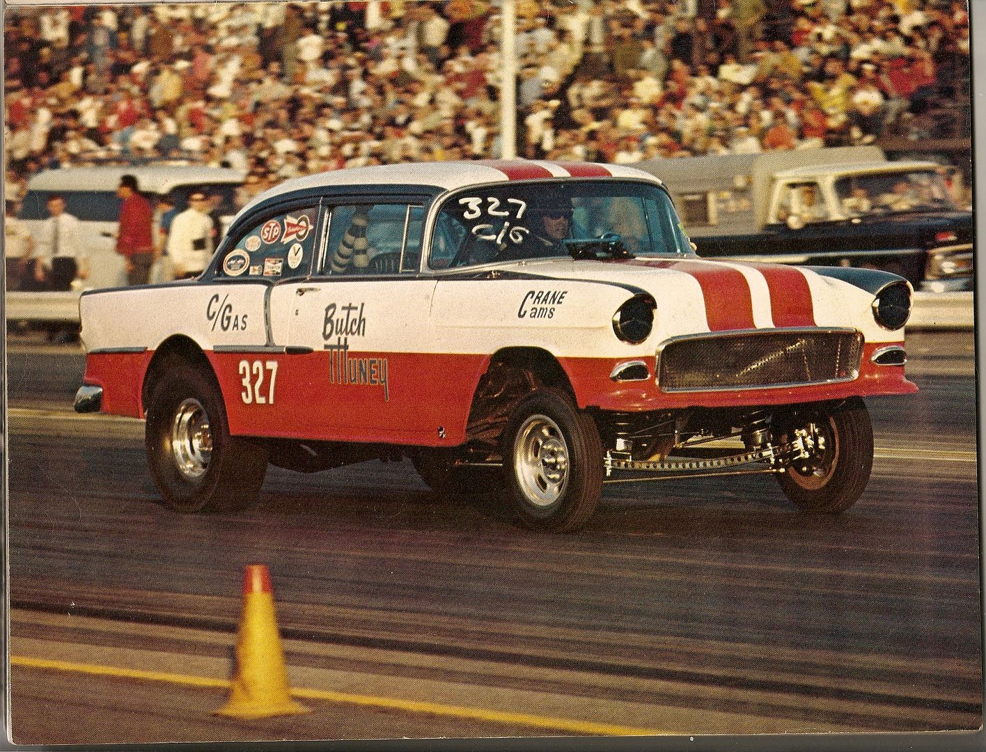 Old Drag Car Wheels With Painted Traingles 