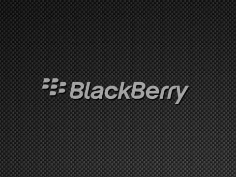 wallpaper logo blackberry. A BlackBerry logo on a carbon