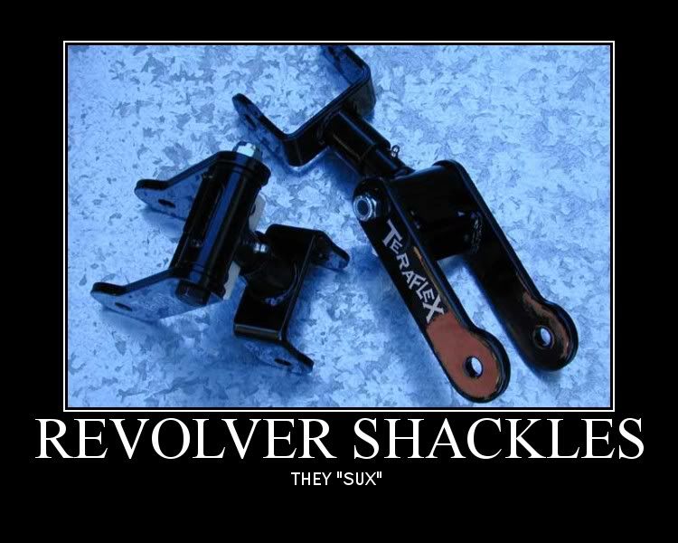 Revolver shackles jeep yj