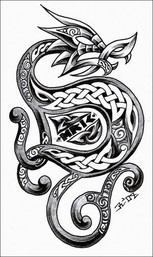 Celtic dragon Tattoo Celtic dragon Tattoo