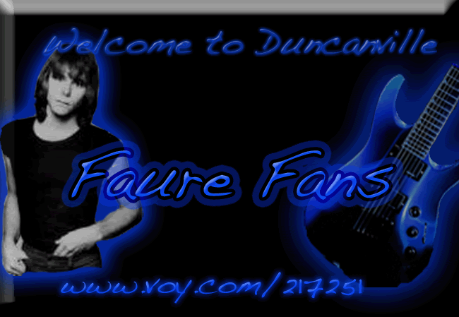 Duncan Faure Fans Message Board