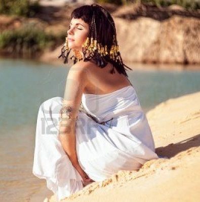 Andrea on the banks of the Nile