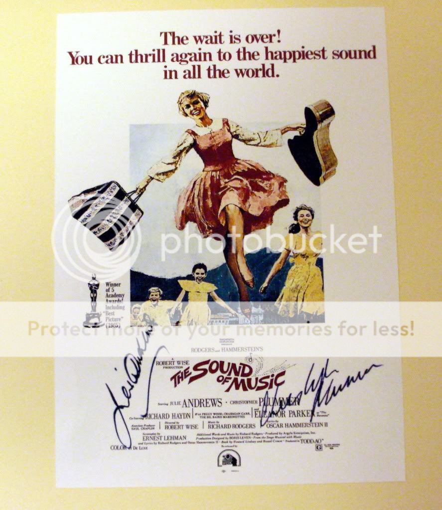 THE SOUND OF MUSIC PP SIGNED 12X8 POSTER JULIE ANDREWS  