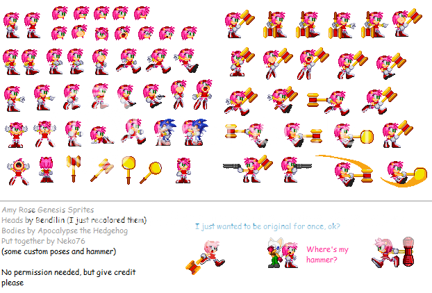 Sonic The Hedgeblog Sprites Of Amy Rose From The Amys Room Stage In ...