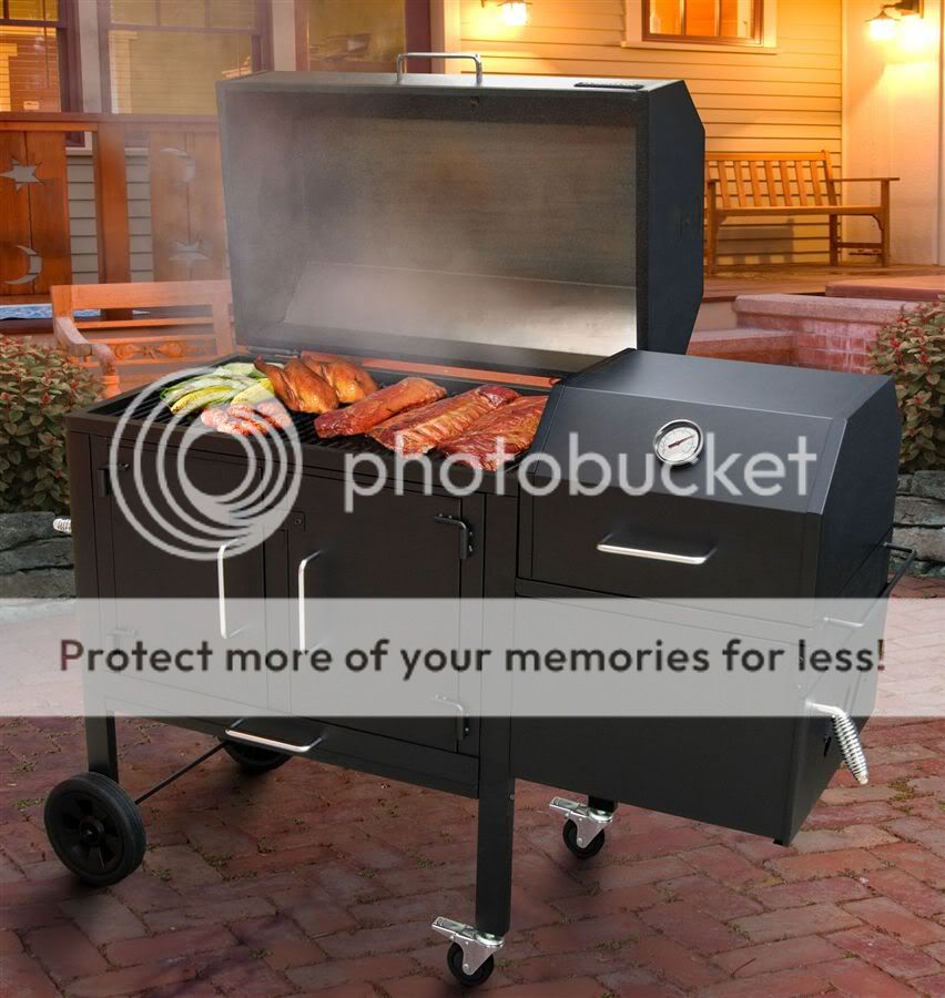 Outdoor Grill Wood Charcoal Barbeque Grill and Smoker New