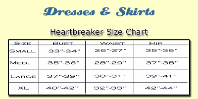 Heartbreaker size chart